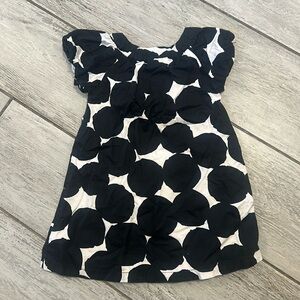 Carters Toddler Girls Black and White Circle Dress Size 4T